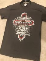 M&G Freedom T-Shirt- Charcoal